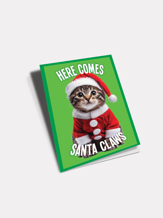 SANTA CLAWS - 4 x 6 Christmas Card
