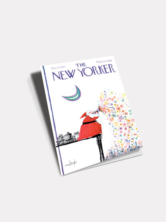 Santa Confetti -  5" x 7" Christmas Cover Card