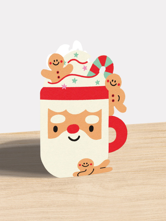 Santa Mug - 4 x 6 Christmas Card