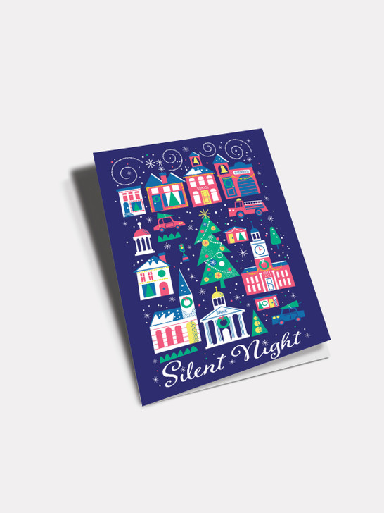 Silent Night - 4.5 x 6.4 Christmas Card