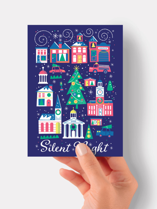 Silent Night - 4.5 x 6.4 Christmas Card