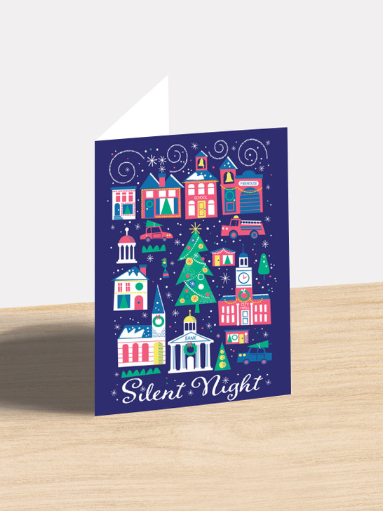 Silent Night - 4.5 x 6.4 Christmas Card
