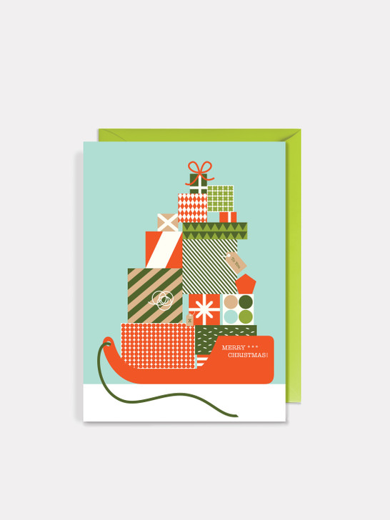 Sleigh - 4.5 x 6.25" Christmas Card