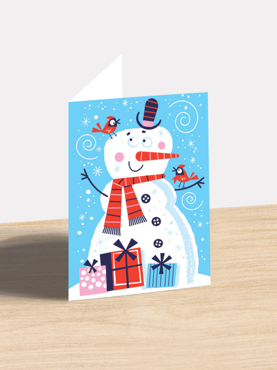 Snowman in Scarf - 4.5 x 6.4 Christmas Card