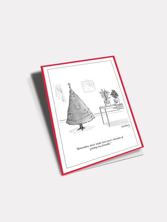 Too Friendly - 5" x 7" Christmas Cartoon Card