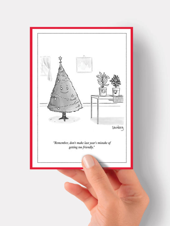 Too Friendly - 5" x 7" Christmas Cartoon Card