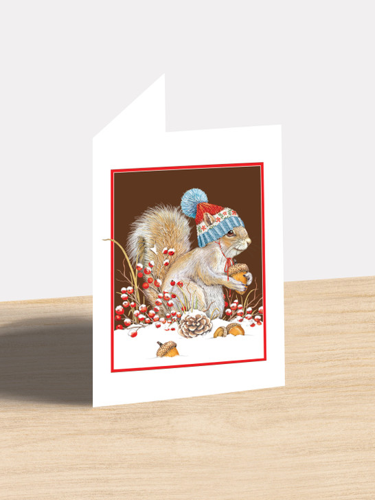 Winter Squirrel - 4.5 x 6.25 Christmas Card