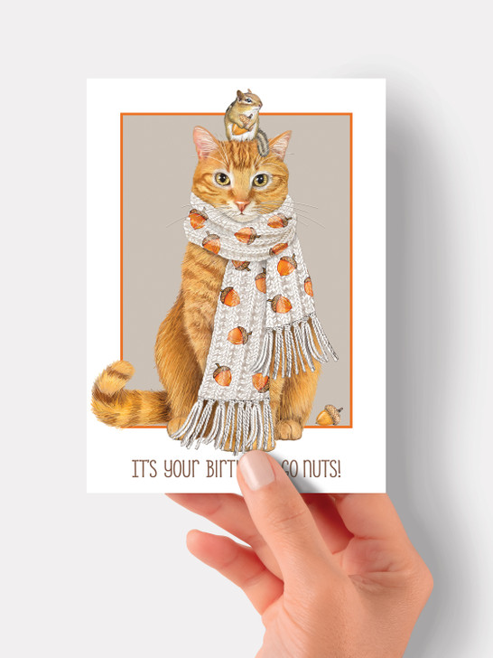 Acorn Cat | Birthday Card | Sugarhouse Greetings