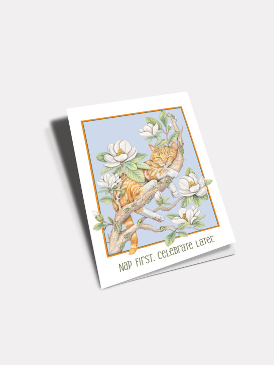 Magnolia Cat | Birthday Card | Sugarhouse Greetings