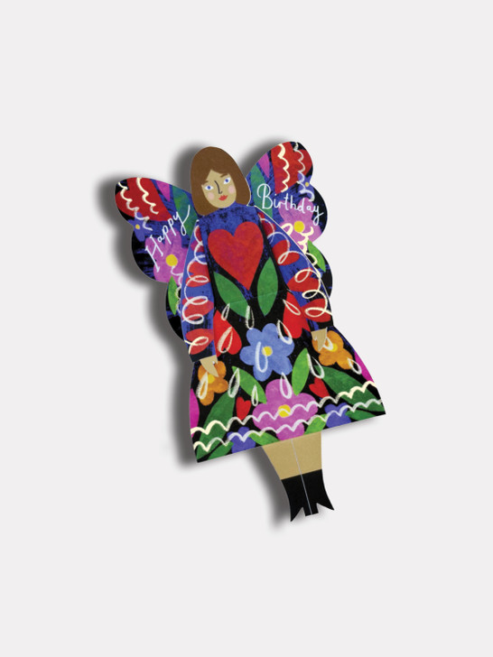 Midnight Floral Butterfly Woman | Birthday Card | Kitty Kenda