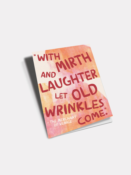 Mirth And Laughter - Shakespeare | All Occasions Card | Shakespeare
