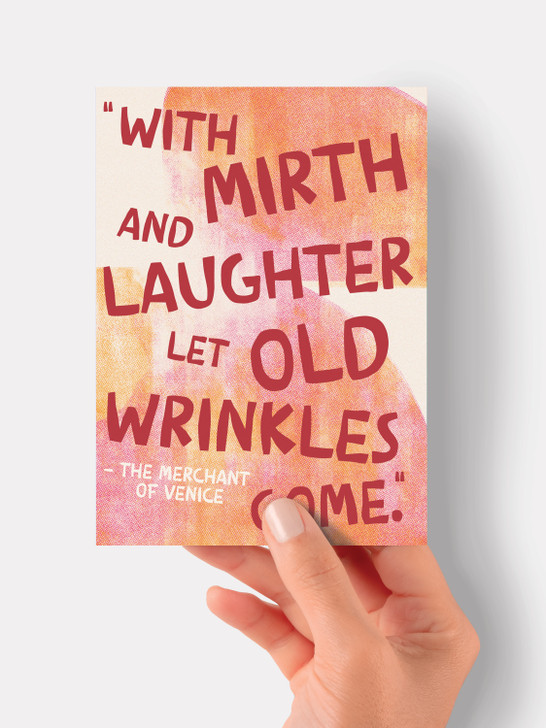 Mirth And Laughter - Shakespeare | All Occasions Card | Shakespeare