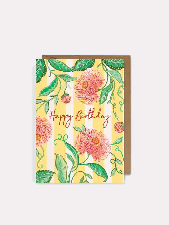 Pink Birthday Flowers | Birthday Card | Earlybird