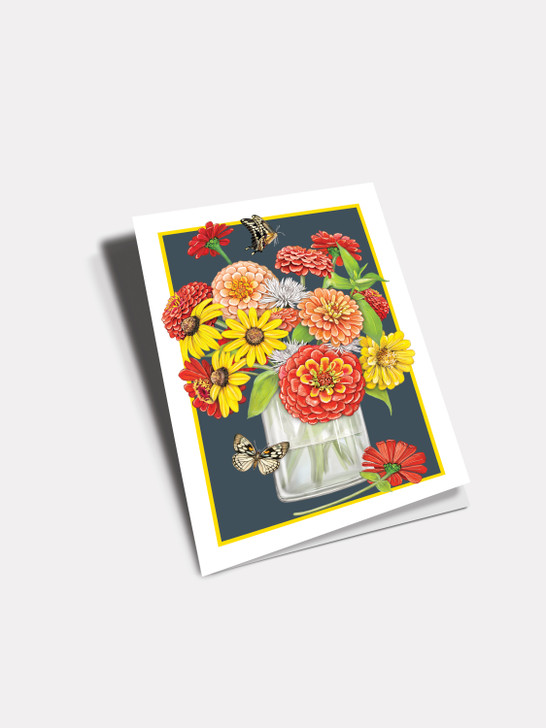Zinnia Vase | Get Well Card | Sugarhouse Greetings