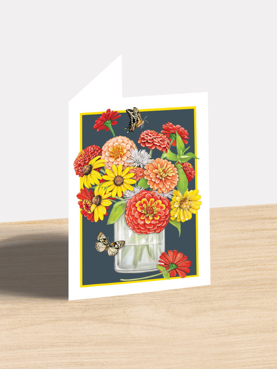 Zinnia Vase | Get Well Card | Sugarhouse Greetings