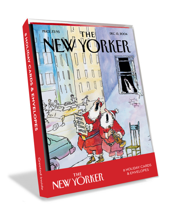 Singing Santas | New Yorker Christmas Cover Card