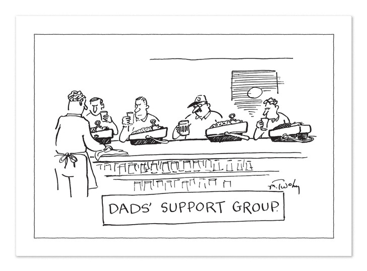  Dads' Support Group - New Yorker Father's Day Card - NYS036