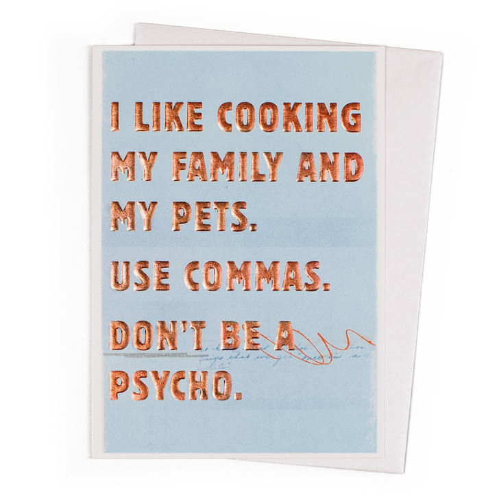 I LIKE COOKING - 5 x 7  SCRAWL CARD
