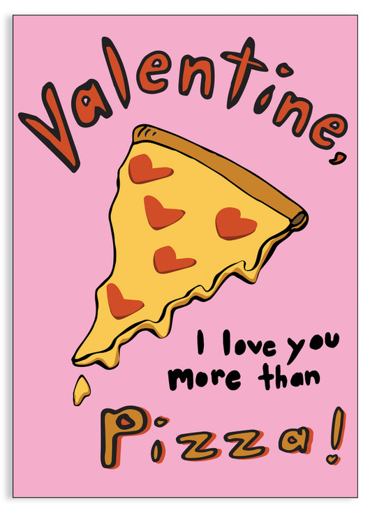 More Than Pizza - Nelson Line Valentine's Day Card - NLSS01