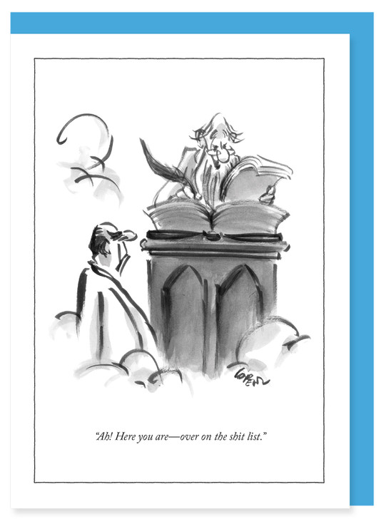 Shit List In Heaven - New Yorker Cartoon Card - NYC205