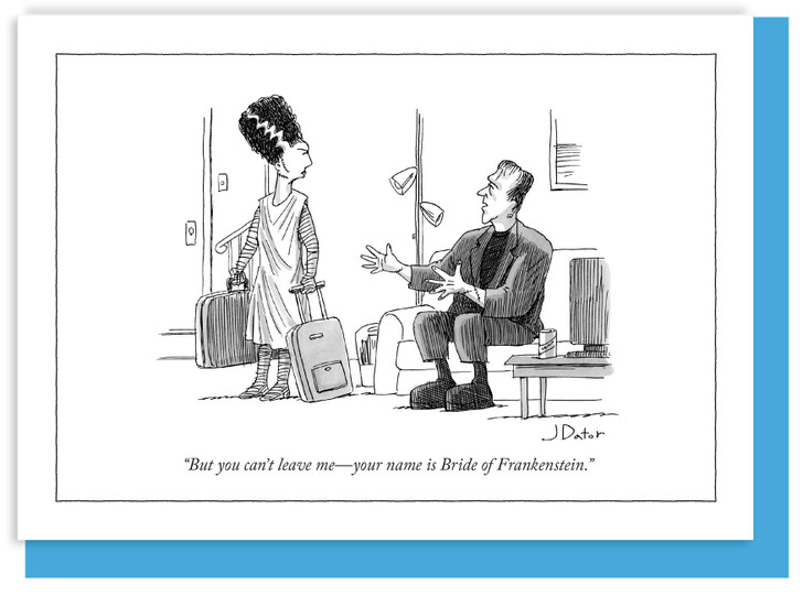 Bride Of Frankenstein - New Yorker Cartoon Card - NYC215