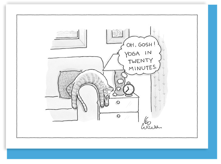 Yoga In 20 Minutes - New Yorker Cartoon Card - NYC256