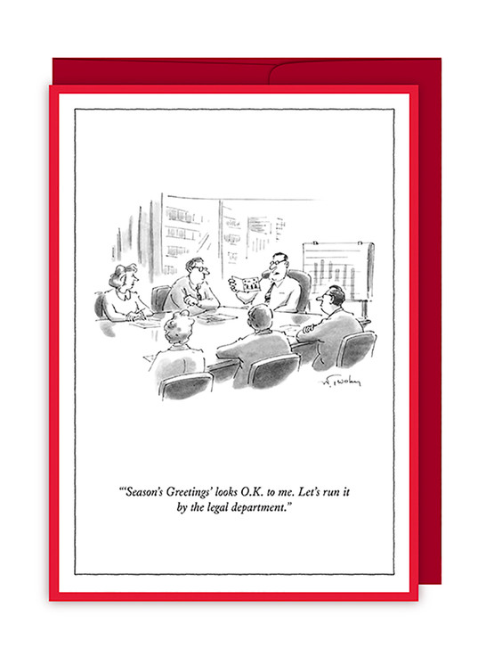 Let's Run It By Legal | New Yorker Christmas Card