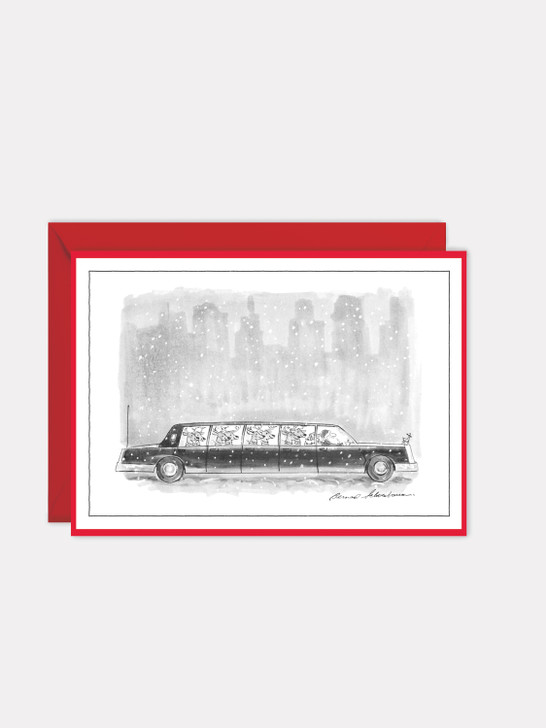 Reindeer Limo | New Yorker Christmas Card
