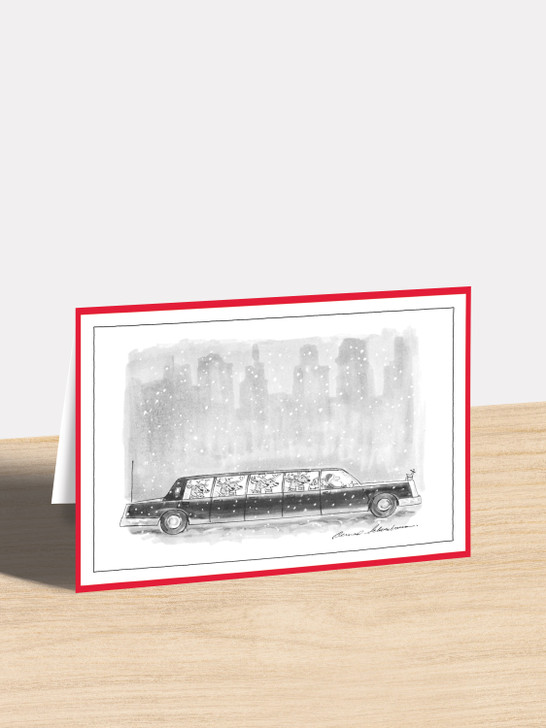 Reindeer Limo | New Yorker Christmas Card