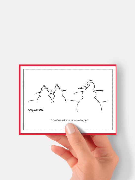 Carrot On That Guy | New Yorker Christmas Card