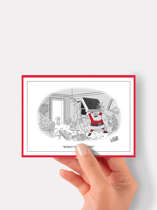 Santa Tantrum | New Yorker Christmas Cartoon Card