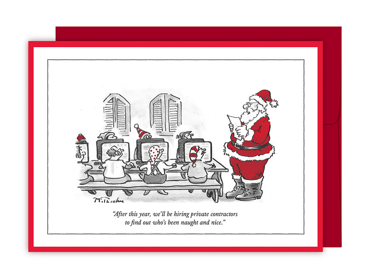 Private Contractors | New Yorker Christmas Cartoon Card