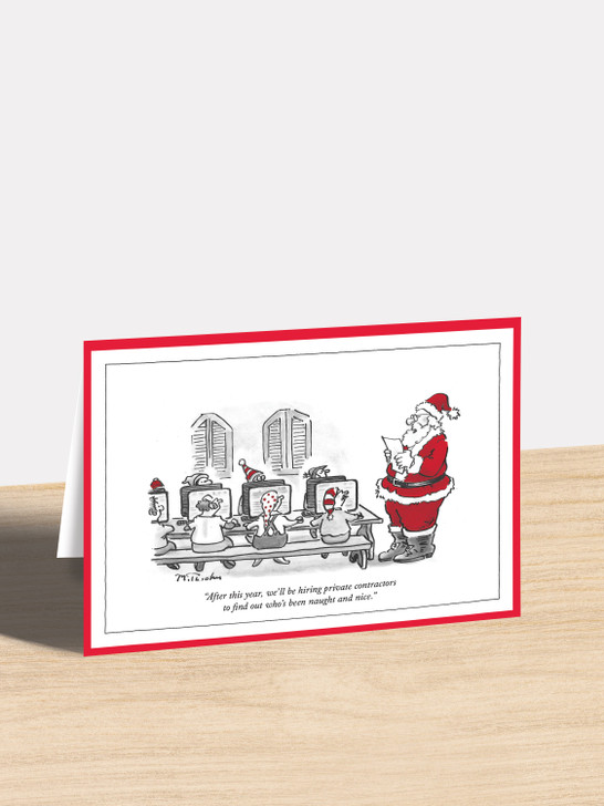 Private Contractors | New Yorker Christmas Cartoon Card