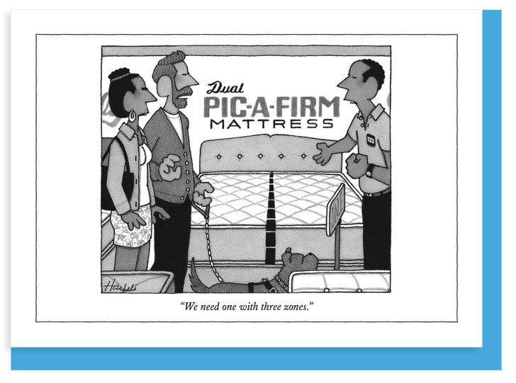 Mattress Zones - New Yorker Cartoon Card - NYC347