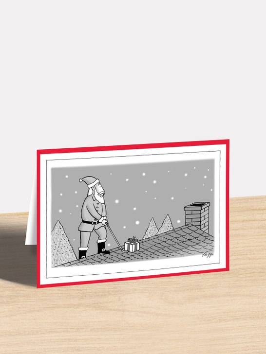 Putting Santa | New Yorker Christmas Cartoon Card