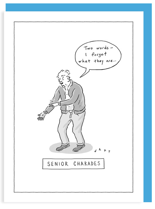 Senior Charades - New Yorker Cartoon Card - NYC375