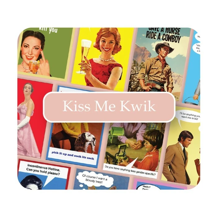 Button to navigate to the Kiss Me Kwik greeting card collection