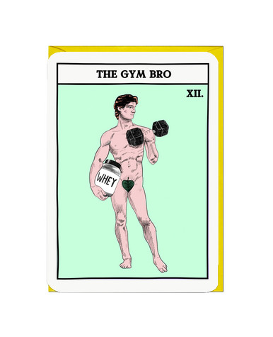 The Best Gym Bro Card Illustrated Greeting Card A5 High Quality