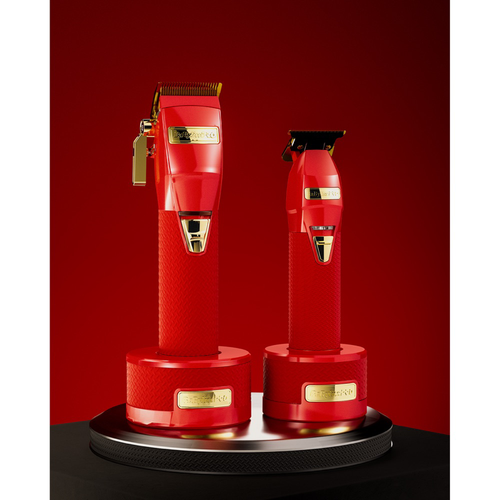 BaByliss PRO Limited FX BOOST+ Red Clipper & Trimmer Combo