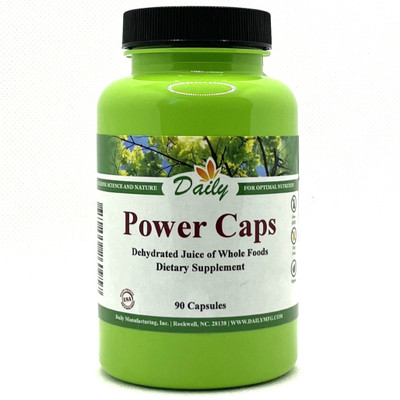 Power Caps™ ( Organic Dehydrated Barley, Wheat Grass Juices & Dried Beets)