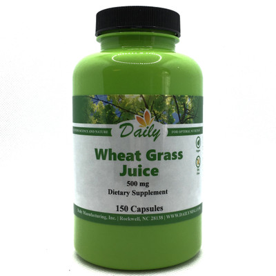  Organic Dehydrated Wheat Grass Juice Capsules 