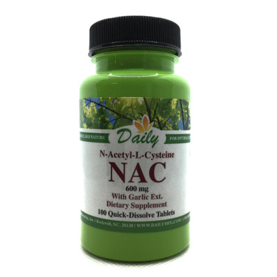NAC (N-Acetyl-L-Cysteine & Organic Garlic Extract) quick-dissolve tablets