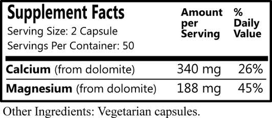 Dolomite (Reams Original) 100 Capsules