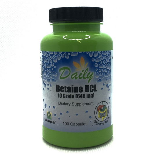 Betaine Hydrochloride 100 Capsules
