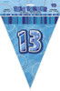 GLITZ BLUE  13th FLAG BANNER 3.65m (12') Code 55354