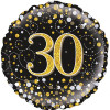 210444 SPARKLING FIZZ BLACK & GOLD 30th BIRTHDAY (Oaktree 227253)