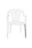 White Resin Chair with Arms