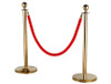 Crowd Control - Brass bollards $10, 
Red Ropes......... $ 6.00