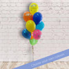 Bright with 4 Printed Balloons and 6 Plain Latex  Balloons includ. weight hi float long last.