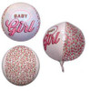 212412 BABY GIRL 3D SPHERE FOIL BALLOON 43cm uninflated